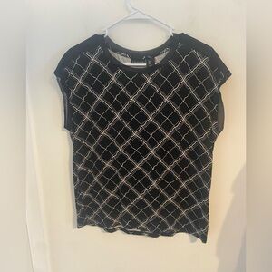 Tahari Geometric Pattern Top